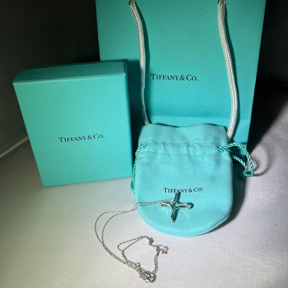 Authentic Tiffany Infinity Cross Silver Necklace - Picture 6 of 6